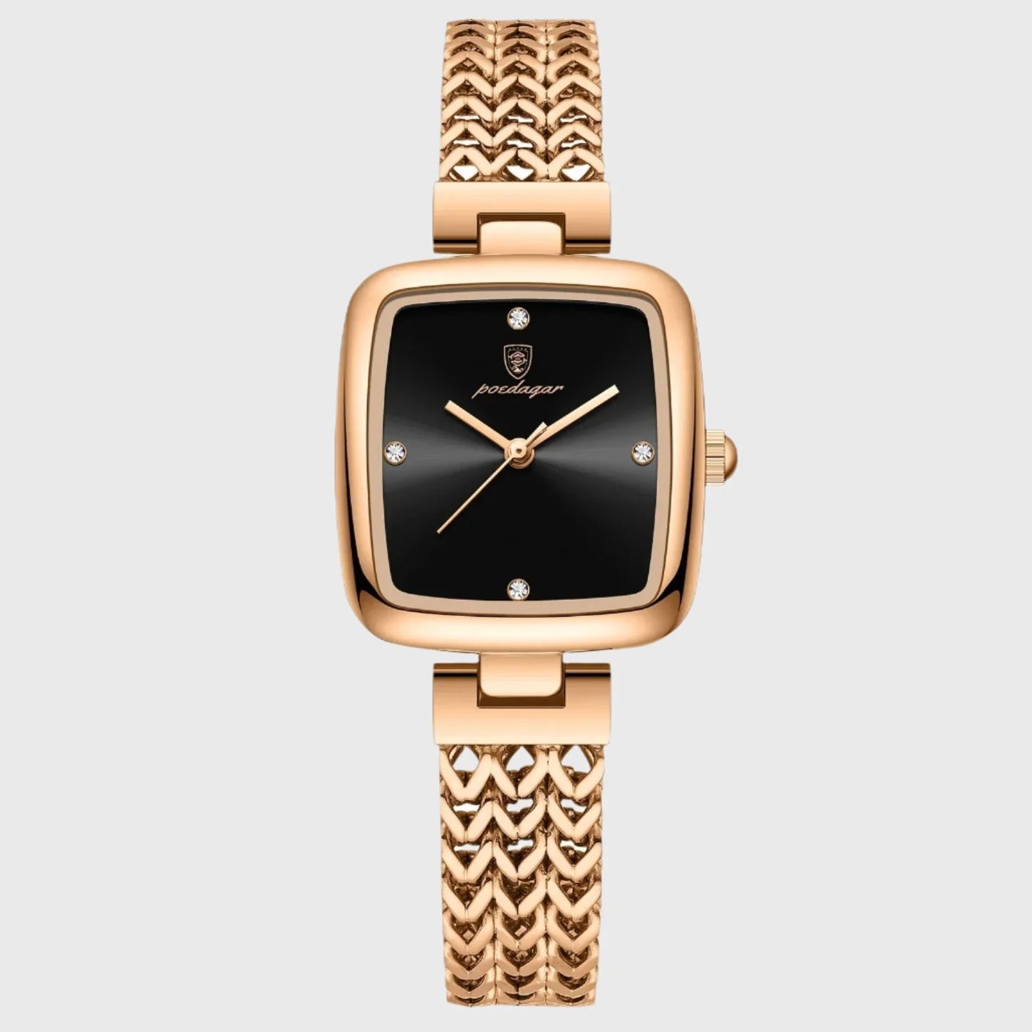 Elite Carrée - Montre Femme Luxe Étanche - Dorée