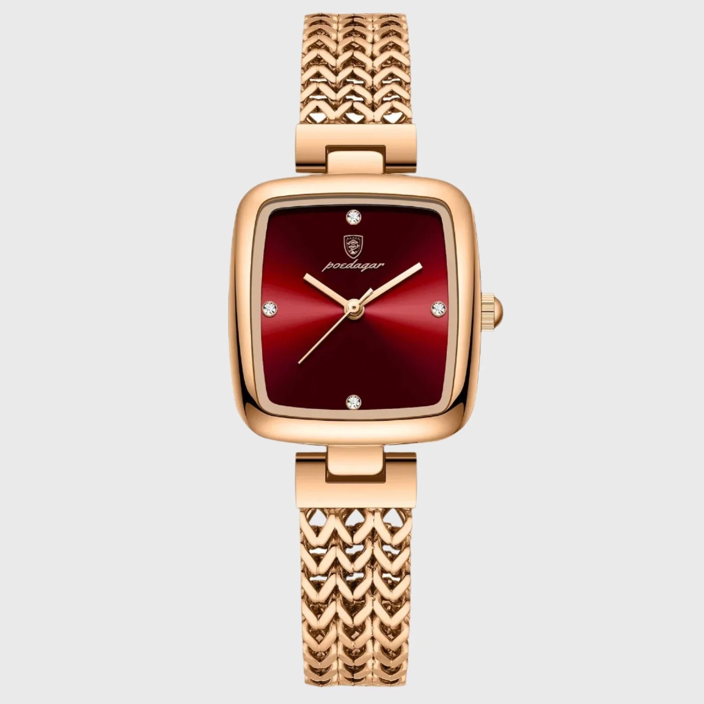 Elite Carrée - Montre Femme Luxe Étanche - Dorée