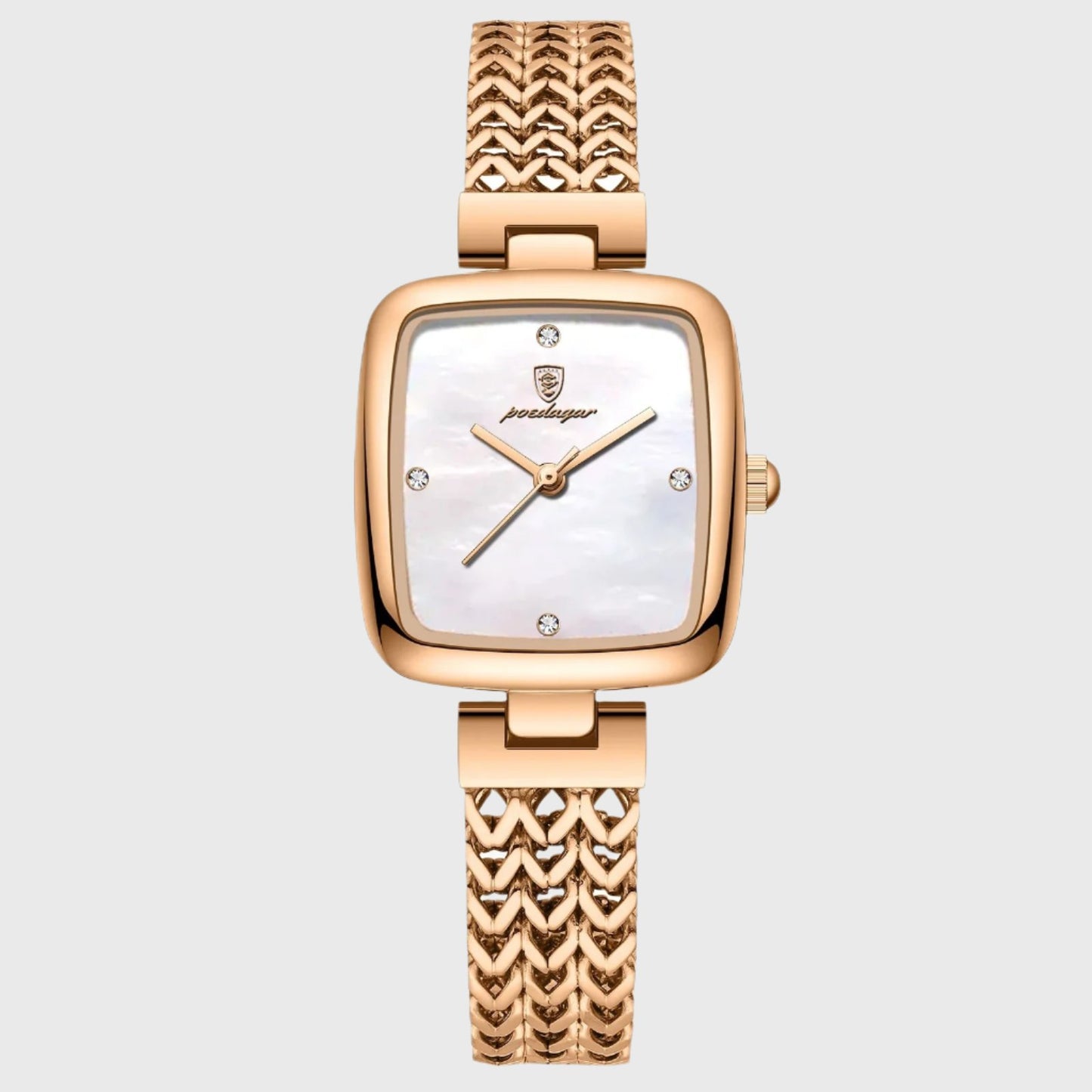 Elite Carrée - Montre Femme Luxe Étanche - Dorée