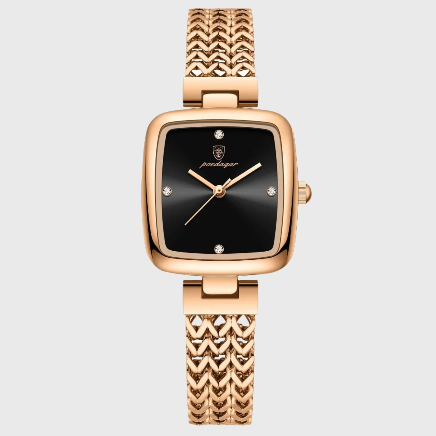 Elite Carrée - Montre Femme Luxe Étanche - Dorée