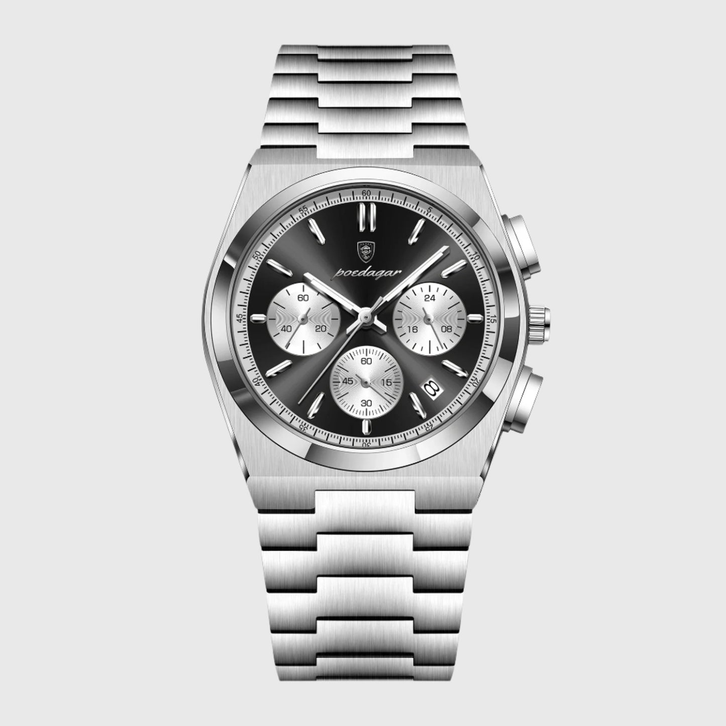 ChronoElite - Luxury Waterproof Men's Watch - Silver